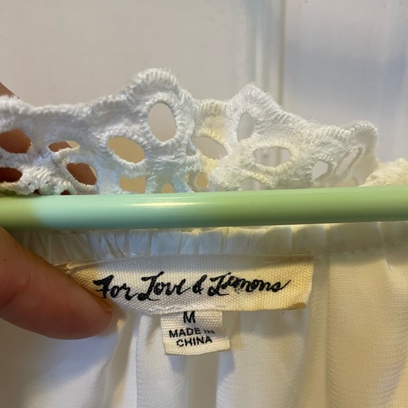 For love and lemons neutrals white lace dress  size medium - Picture 12 of 17